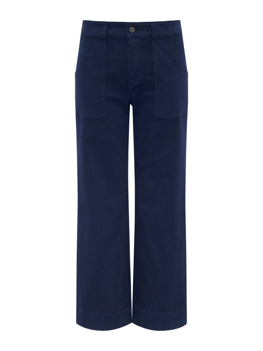 Navy Insider Crop Pants