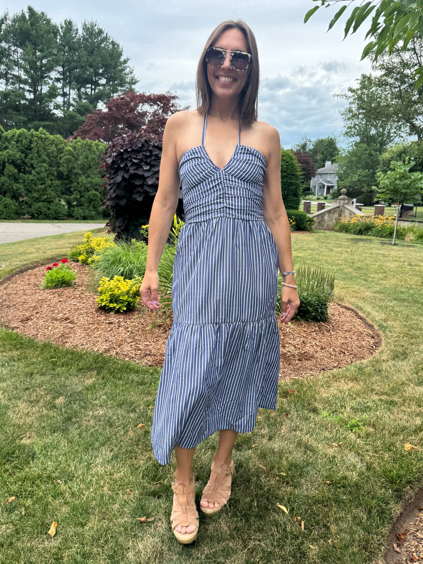 Aeries Halter Dress in Astrid