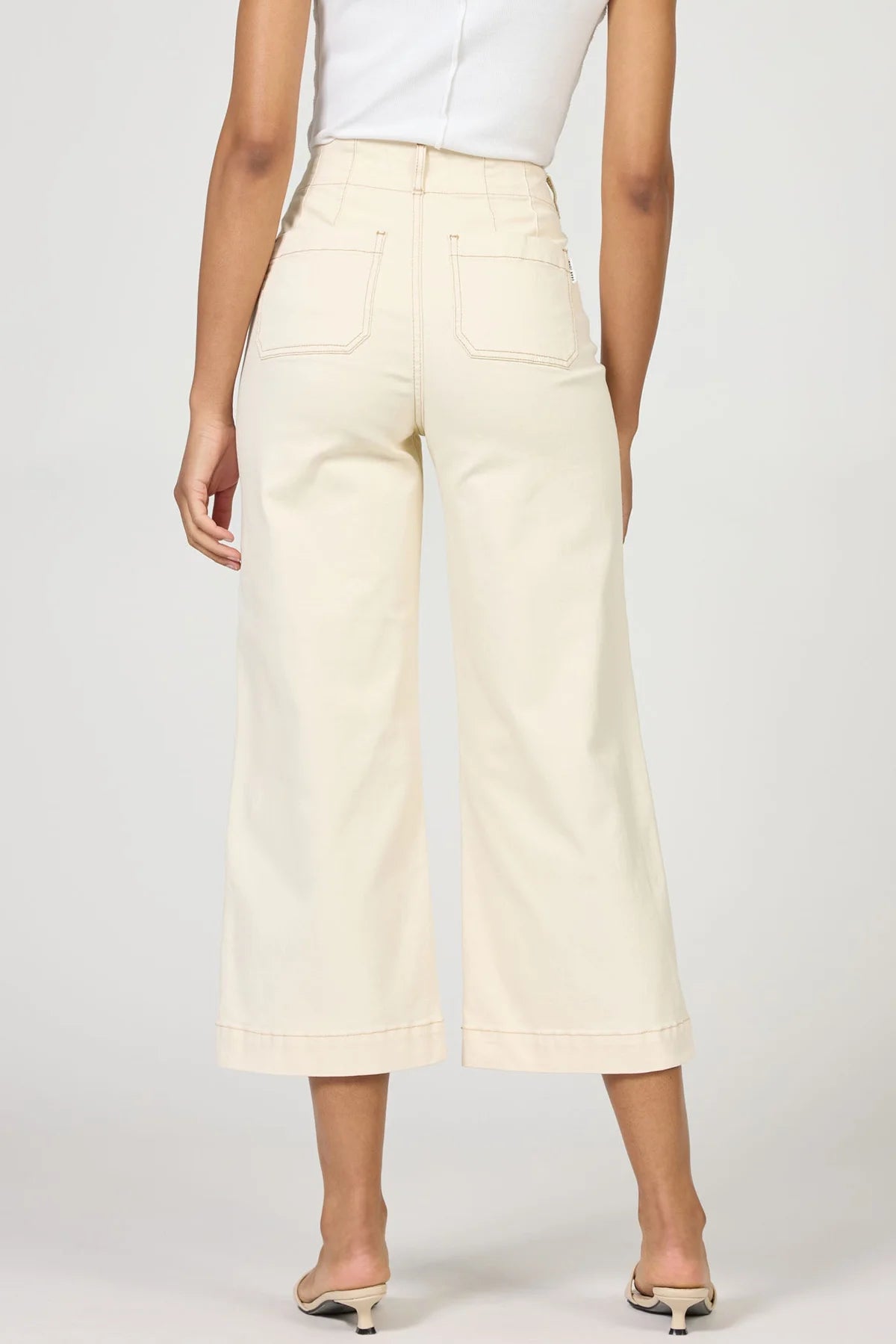 Audrey Cropped Denim Ivory