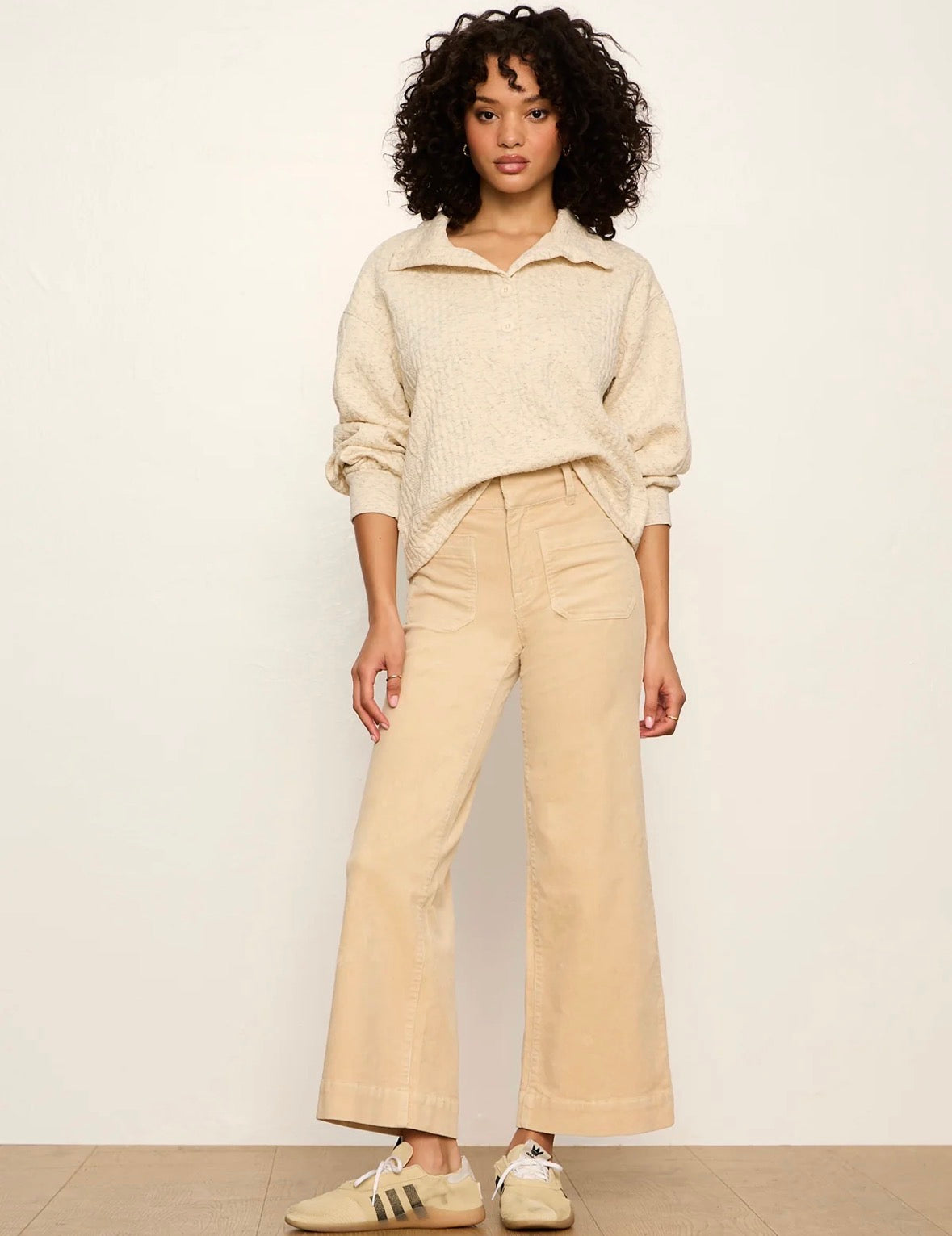 Halley Relaxed Polo Collar Pullover