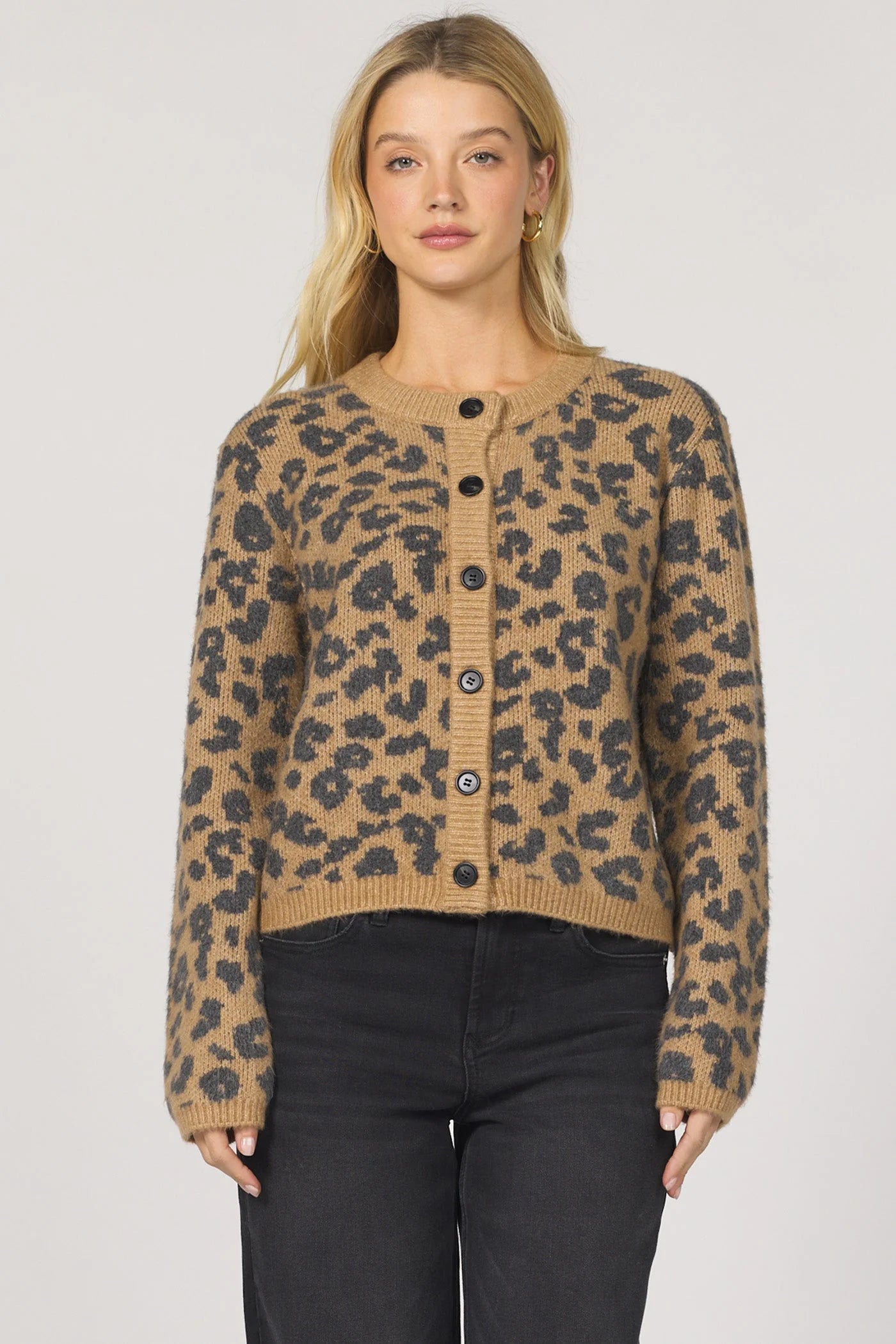 Dear John Amina Leopard Button Cardigan