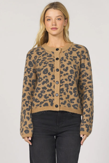 Dear John Amina Leopard Button Cardigan