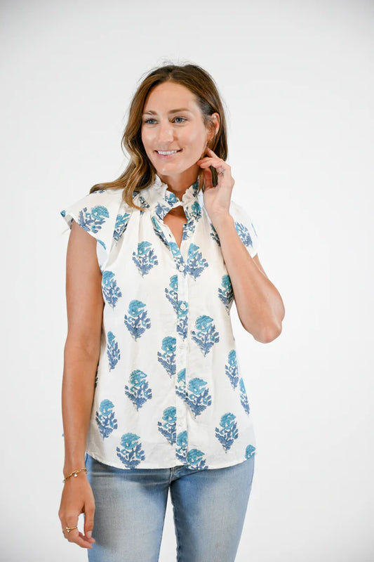 Bays Blouse Petite Blue
