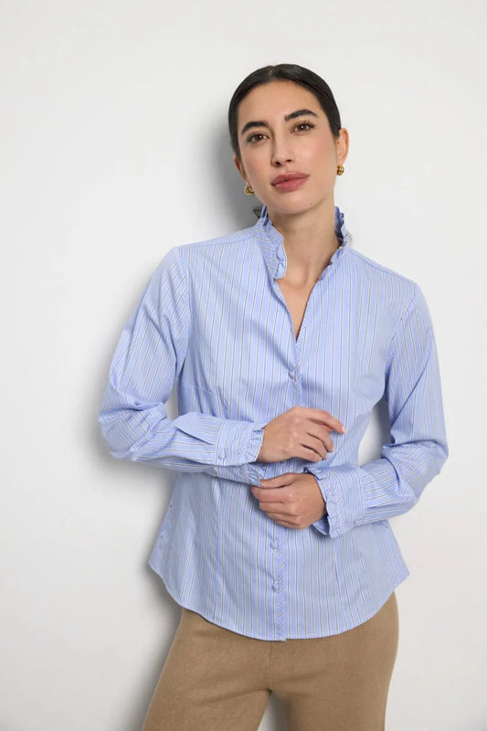 Stripe Ruffle Blouse