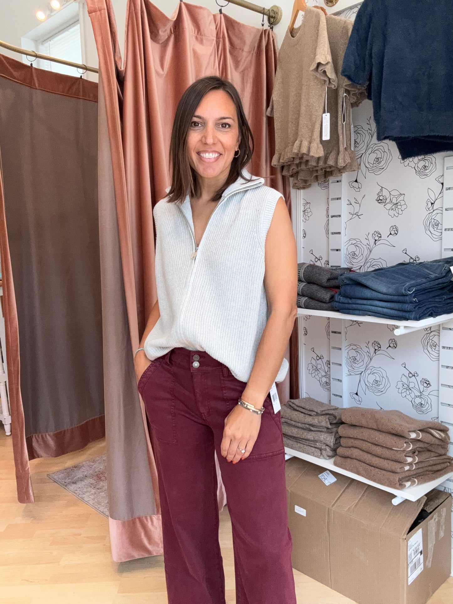Heather Gray Ribbed Vest by Dear John