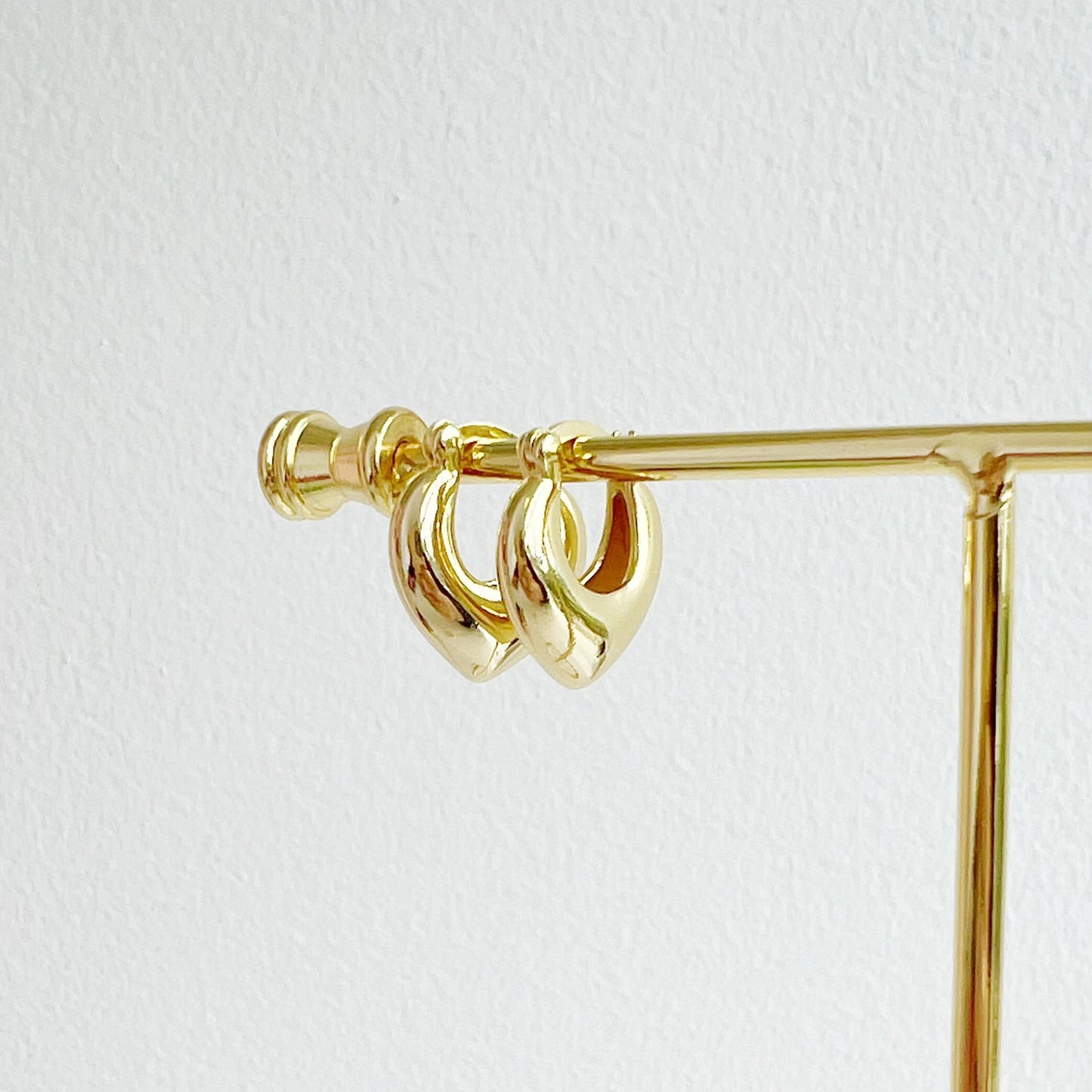 Gold-Filled Chunky Heart-throb Hoop Earrings