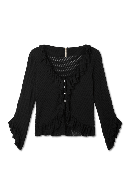 Jacquard Ruffle Jacket