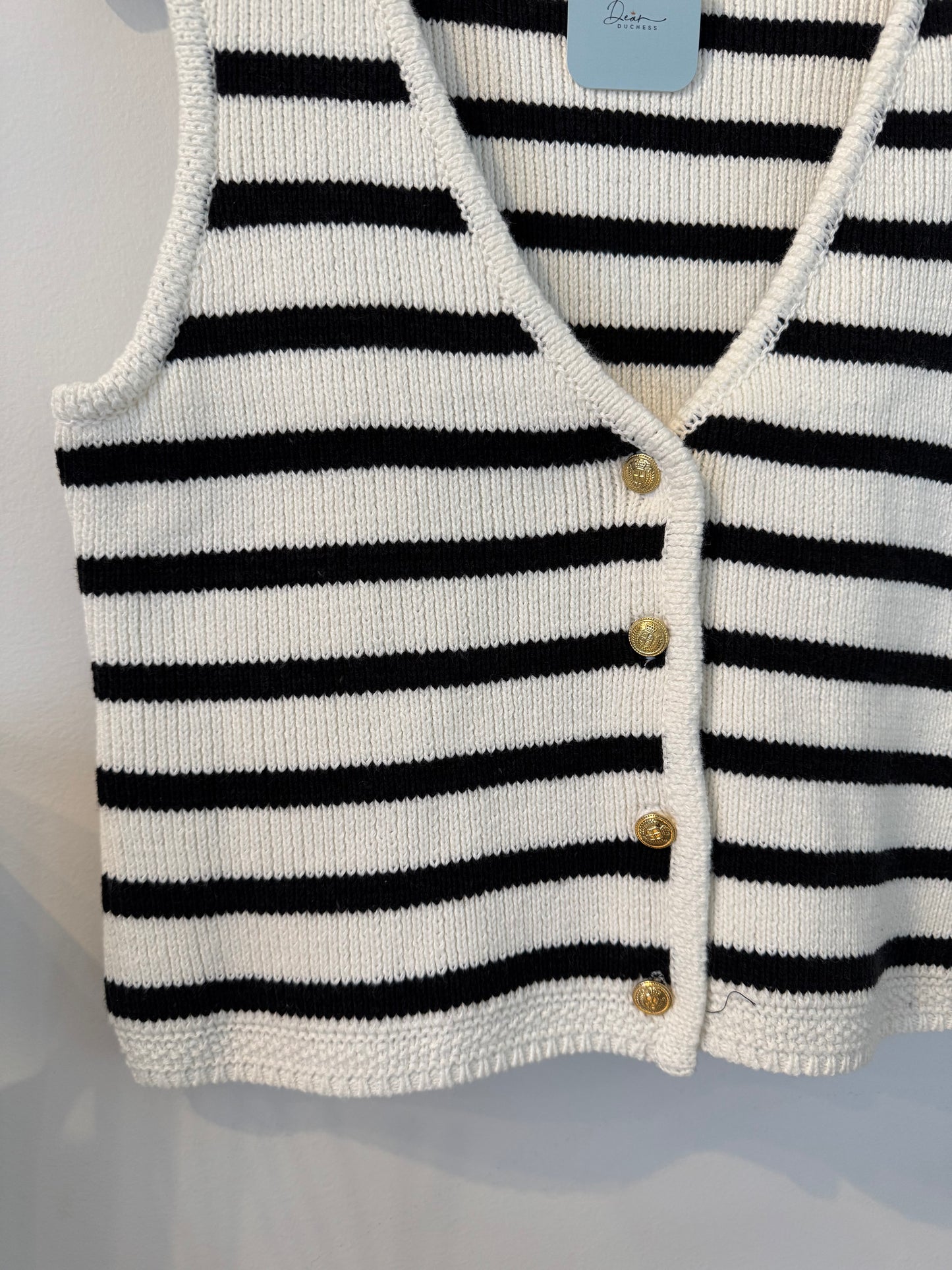 Meta Sleeveless Striped Vest