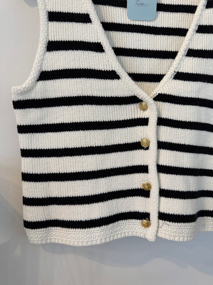 Meta Sleeveless Striped Vest