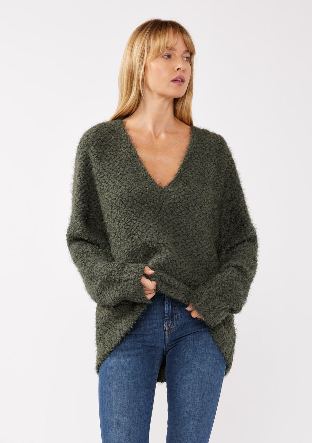 Oversized Cozy V-Neck Sweater