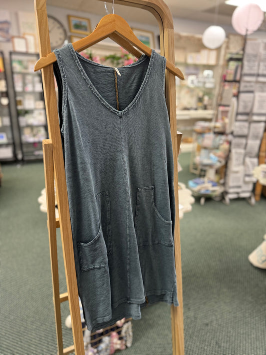 Pocket V-Neck Tank Dress