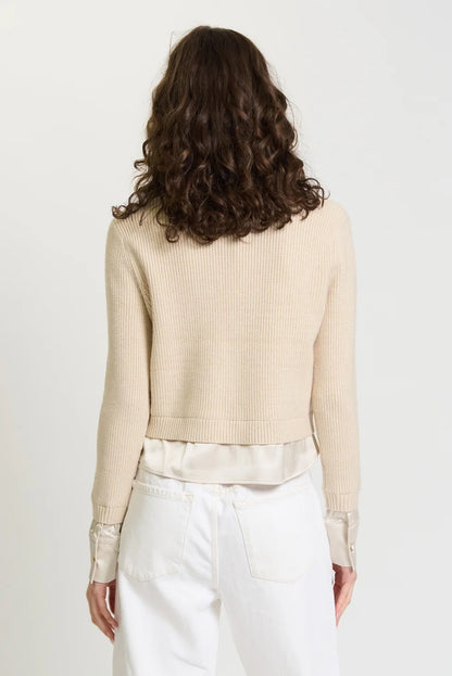Devon Cropped Layered Twofer Sweater