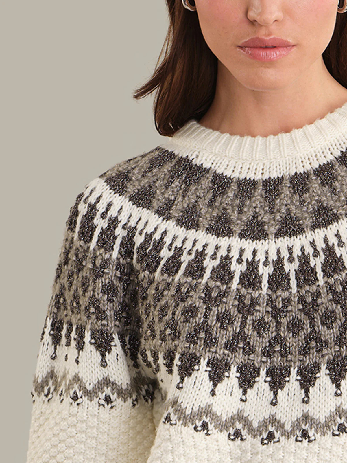 Puff Sleeve Fair Isle Top