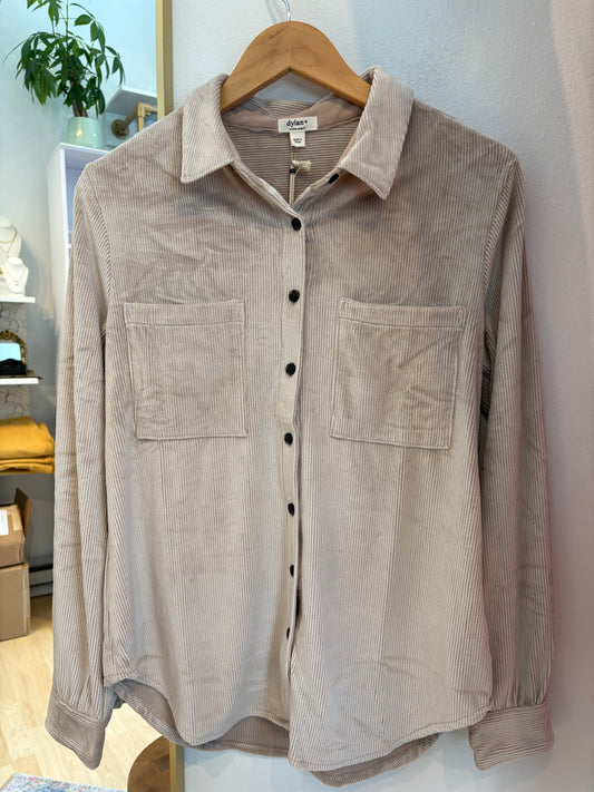 Maeve Long Sleeve Corduroy Top
