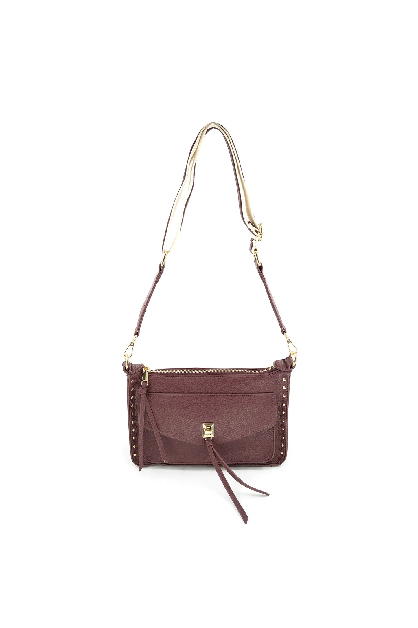 Penny Studded Vegan Crossbody Bag