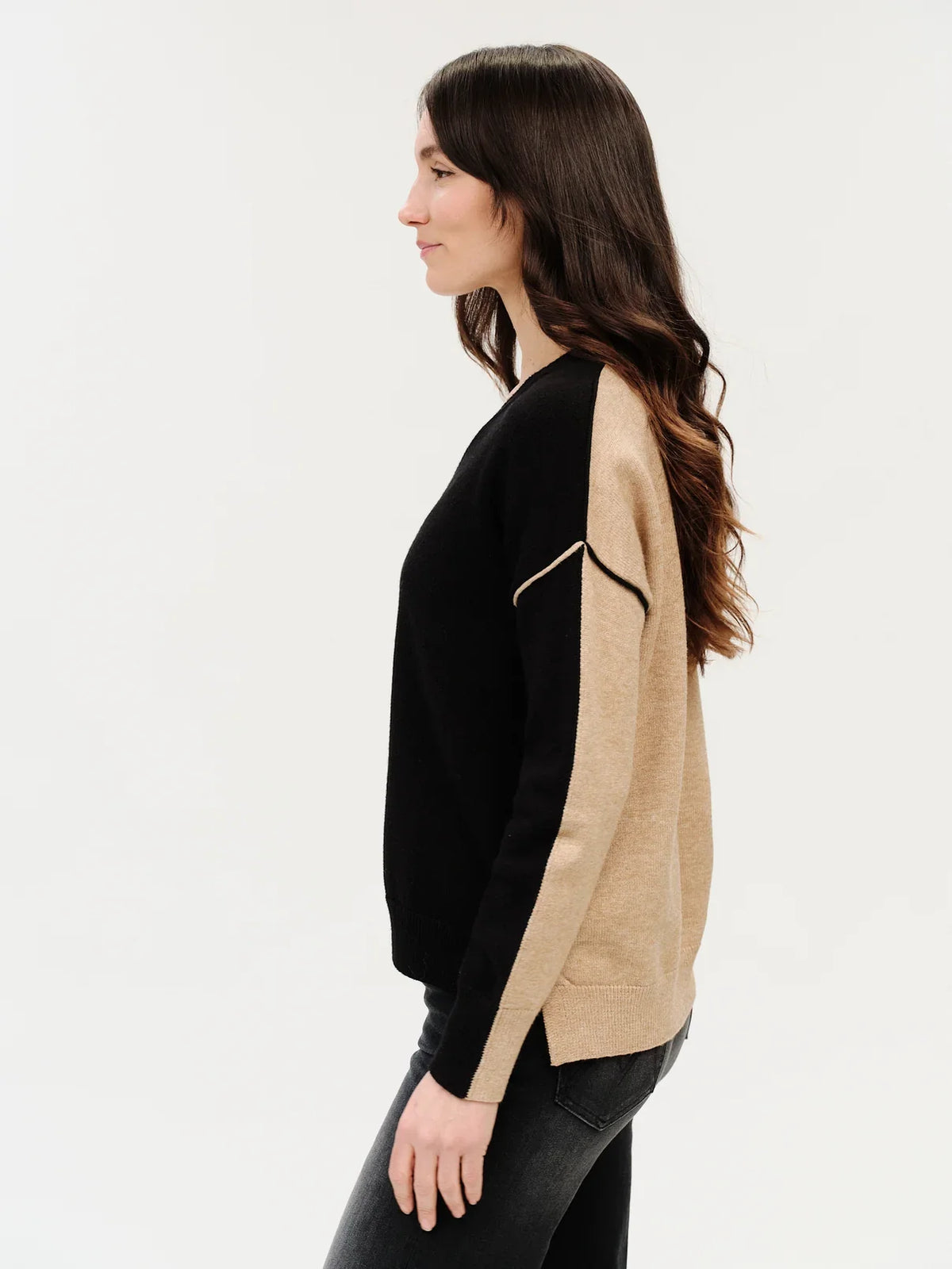 Fiore Exposed Seam Sweater by Six Fifty