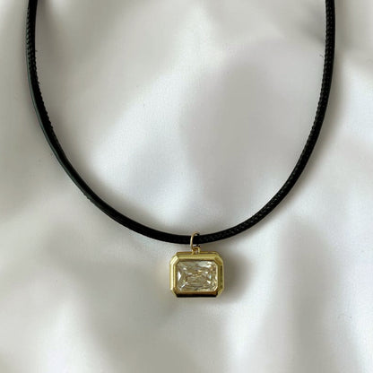 Bezel Cord Necklace