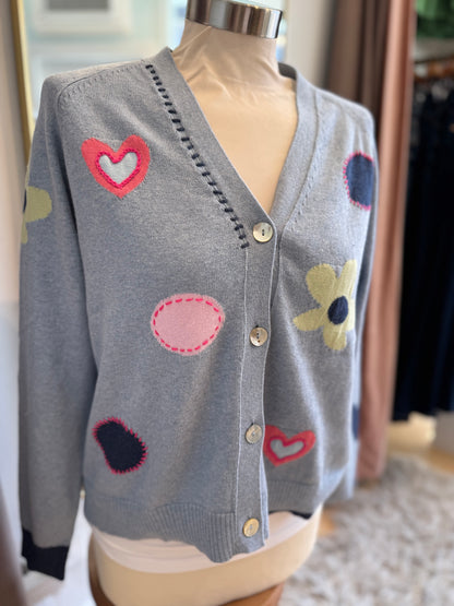 Flower and Spots Cardi