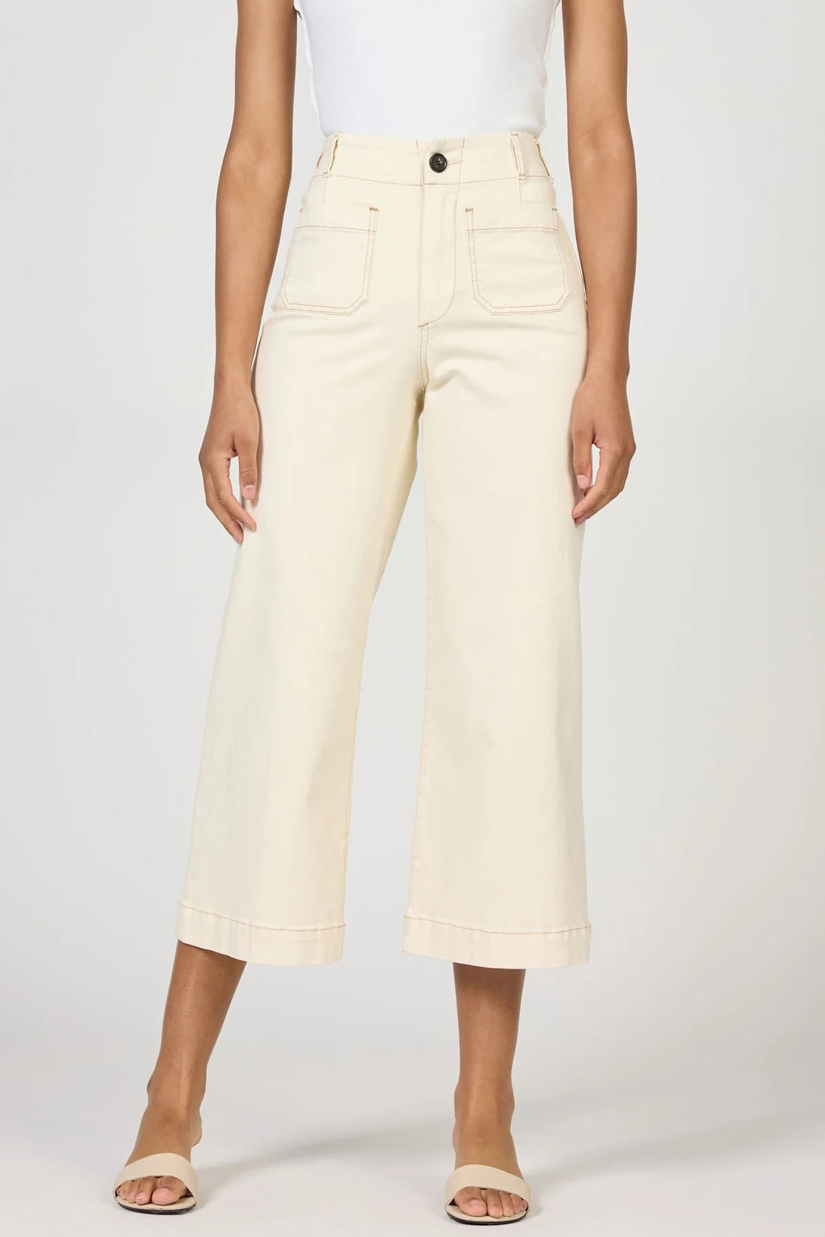 Audrey Cropped Denim Ivory