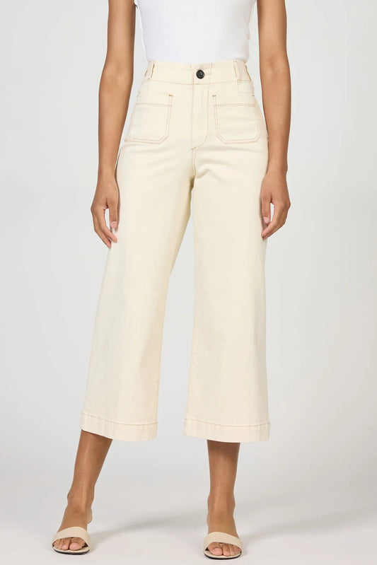 Audrey Cropped Denim Ivory
