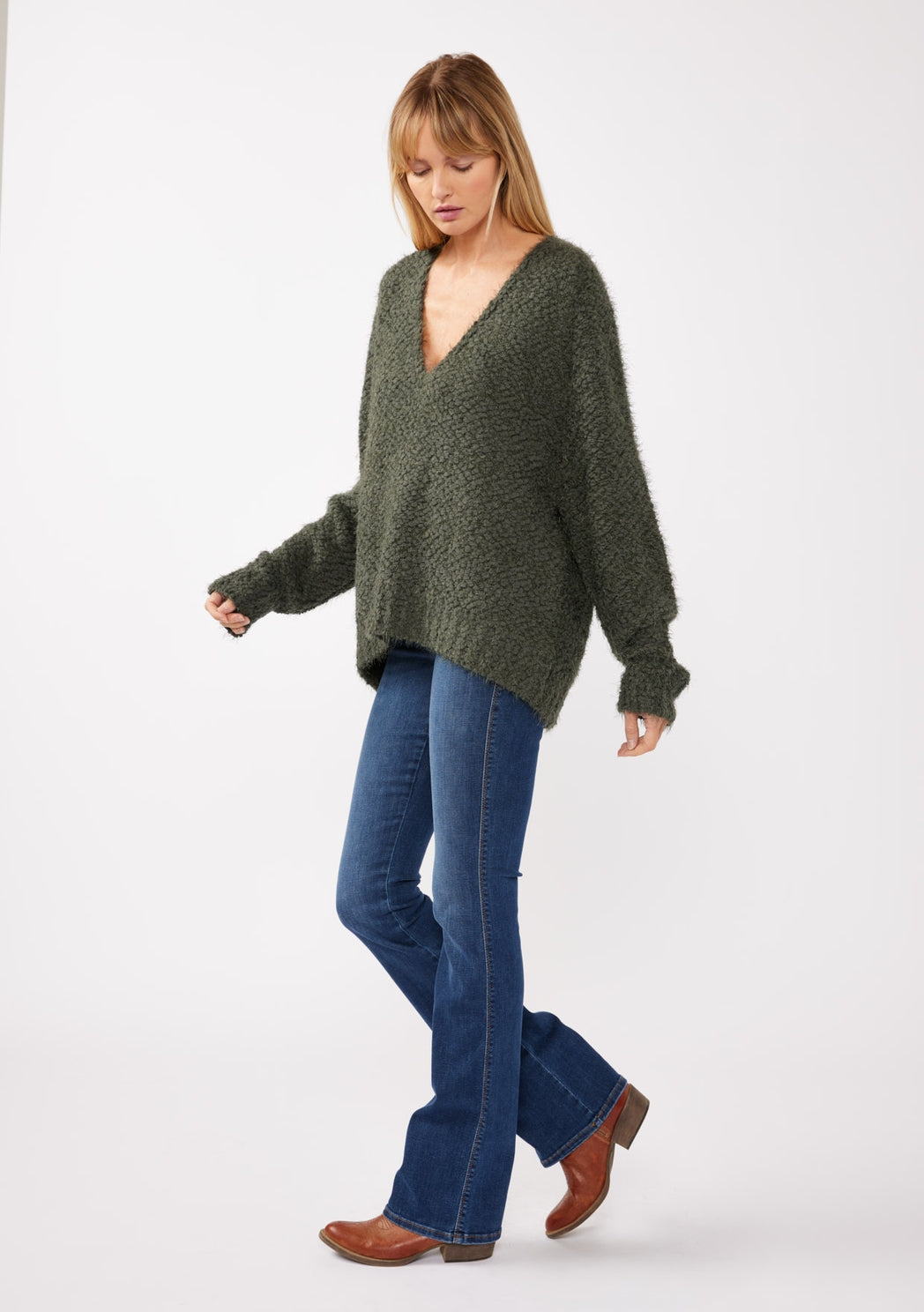 Oversized Cozy V-Neck Sweater