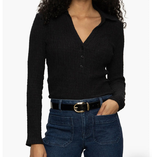 Long Sleeve Textured Top