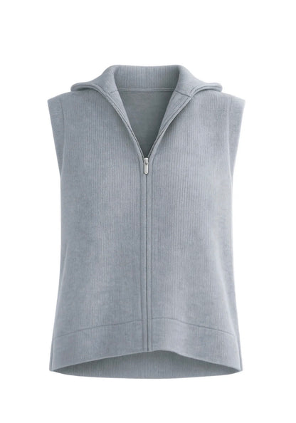 Heather Gray Ribbed Vest by Dear John