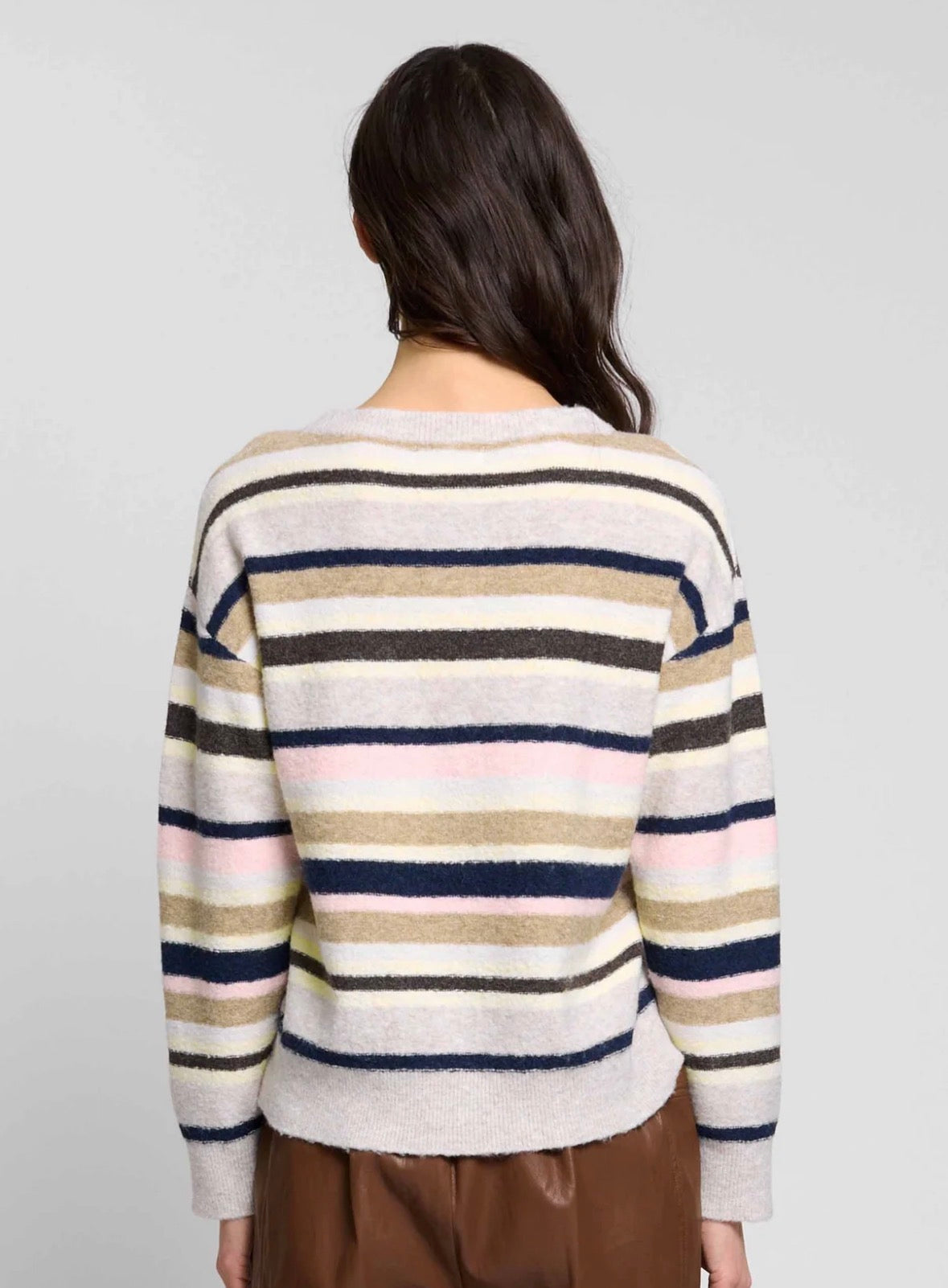 Birch Striped Crew Neck Sweater