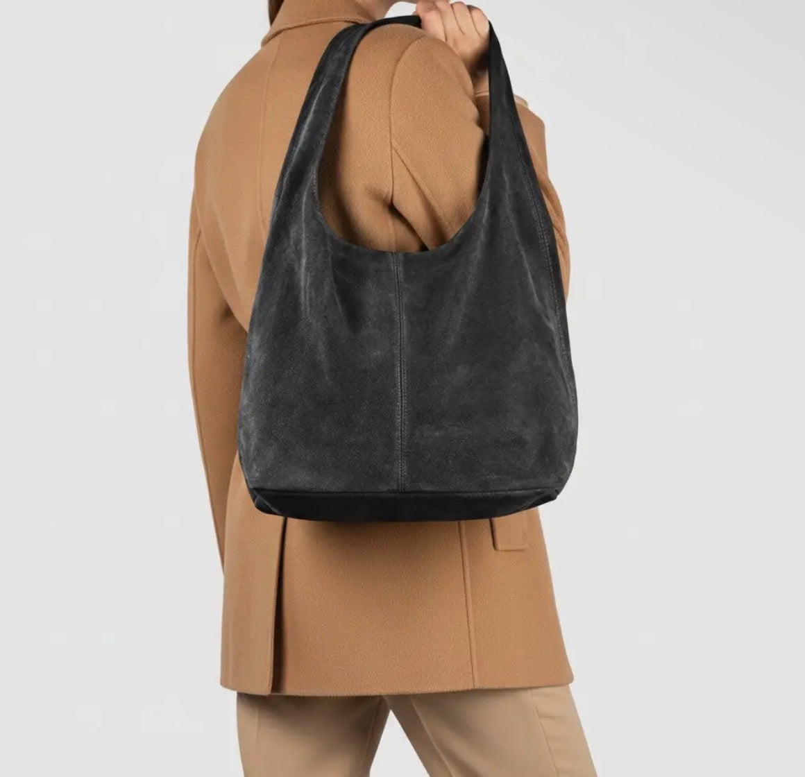 Italian Suede Hobo Bag