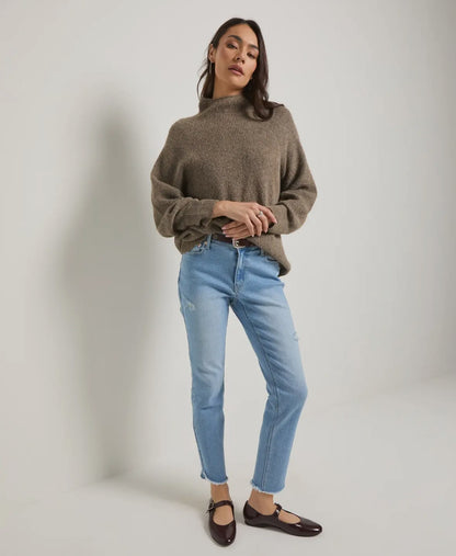 Driftwood Funnel Neck Everyday Sweater
