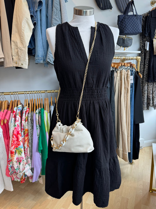 Gauze Split Neck Sundress