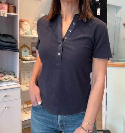 Simone Short Sleeve Ribbed Polo