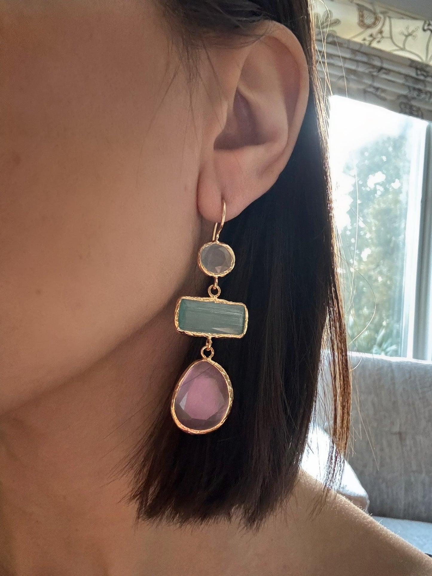 Moa Pastel Stone Earrings