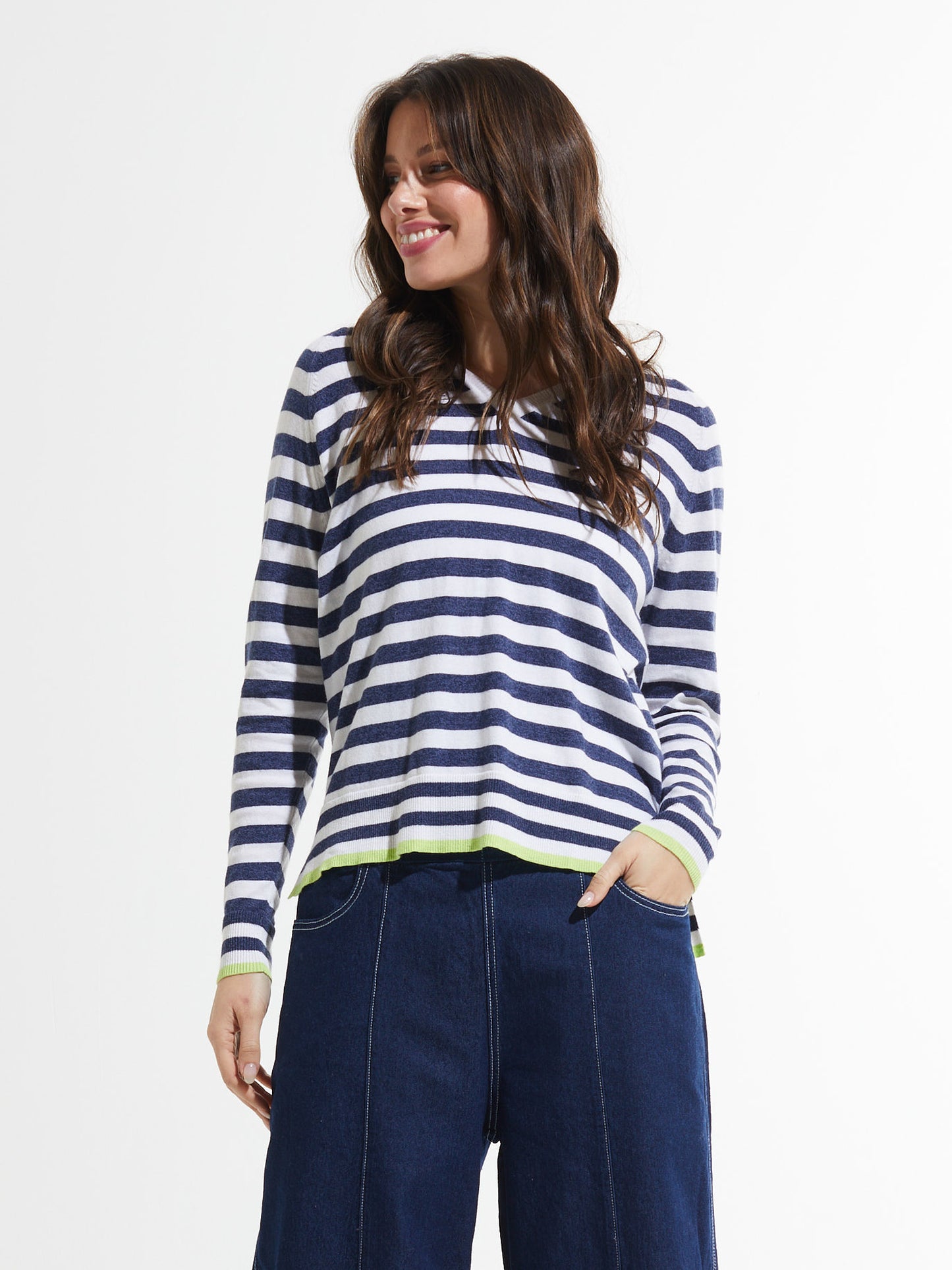 Stripe V Sweater