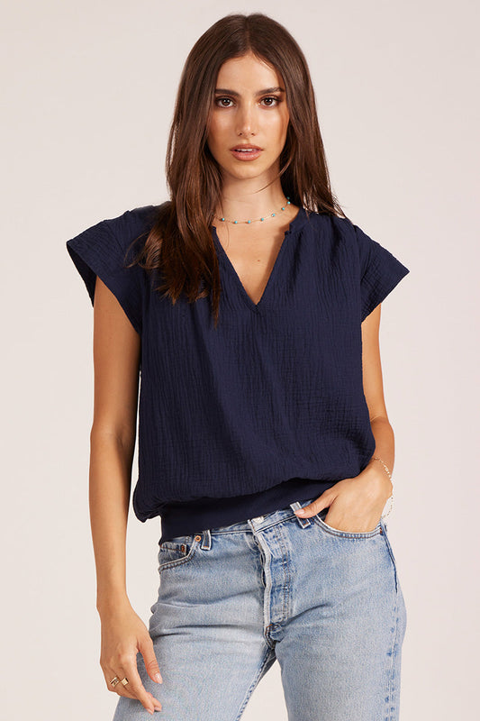 Gwen Split Neck Tee