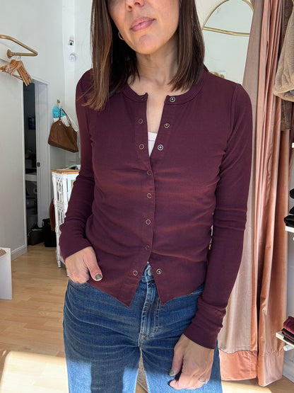 Bobi Raisin Snap Cardi