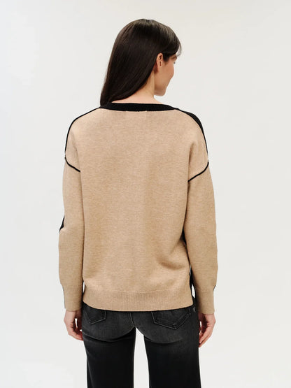 Fiore Exposed Seam Sweater by Six Fifty