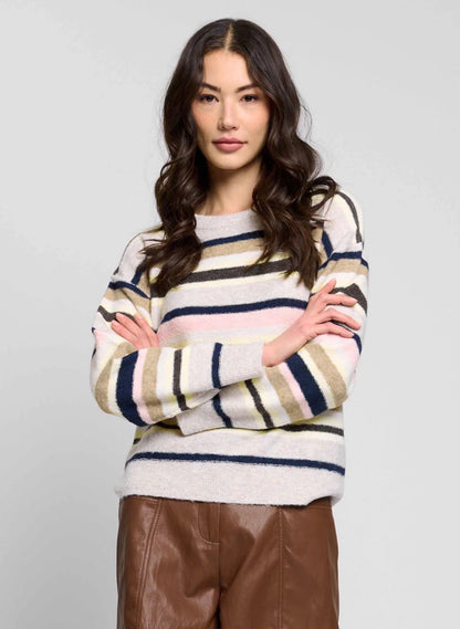 Birch Striped Crew Neck Sweater