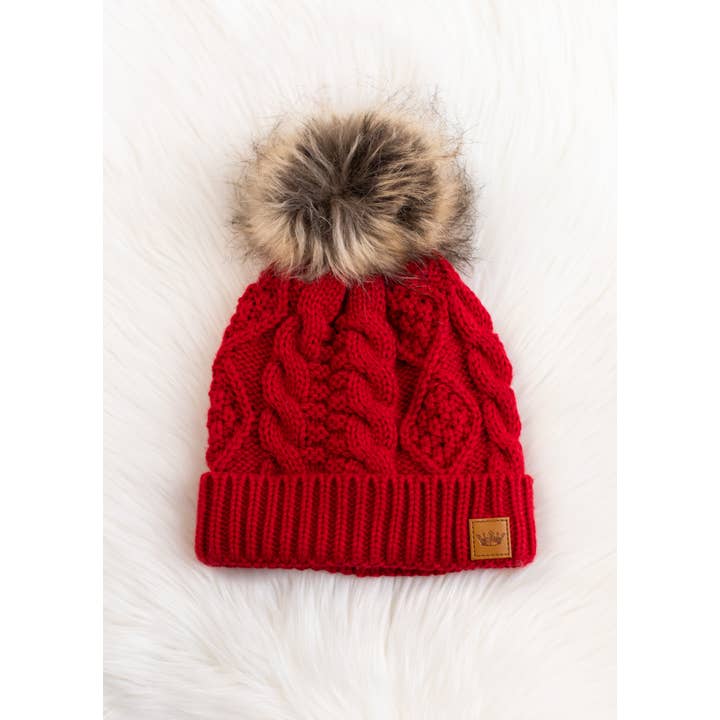 Solid Cable Pom Hat