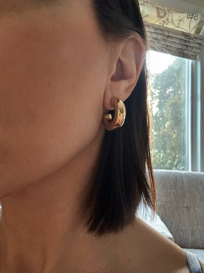 Cami Thick Gold Hoops