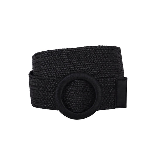 Raffia Woven Stretch Waist Belt