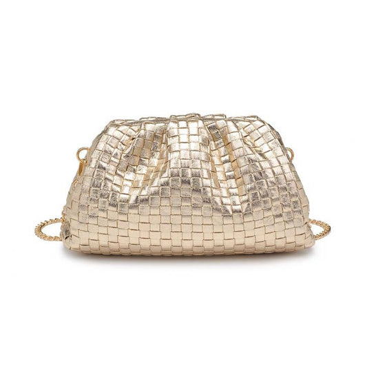 Tate Woven Frame Clutch