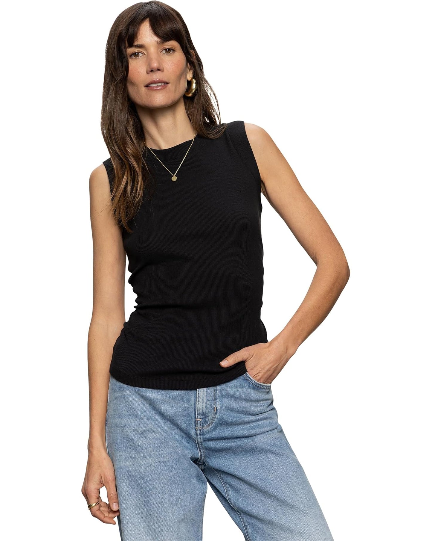 Sanctuary Ribbed Ruched Tank