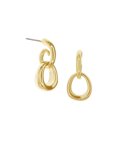 Gold Link Drop Earrings