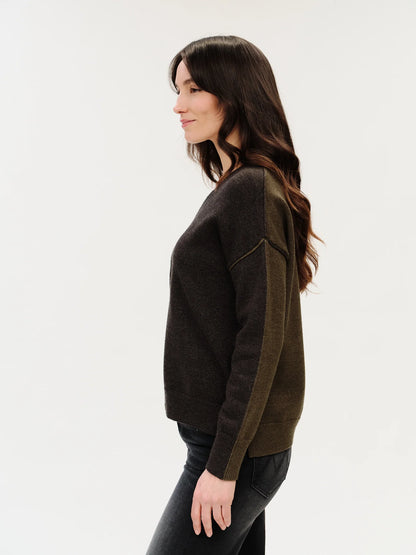 Fiore Exposed Seam Sweater by Six Fifty