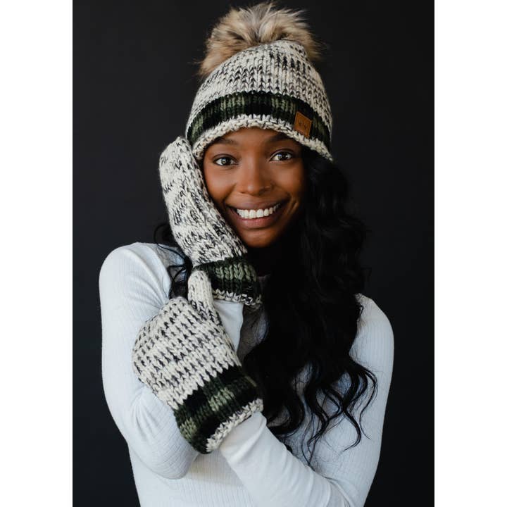 Gray Heather Pom Hat