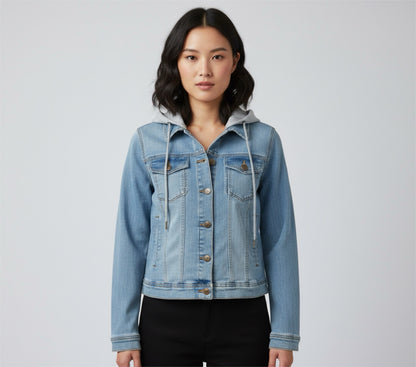 Modern Hooded Denim Jacket
