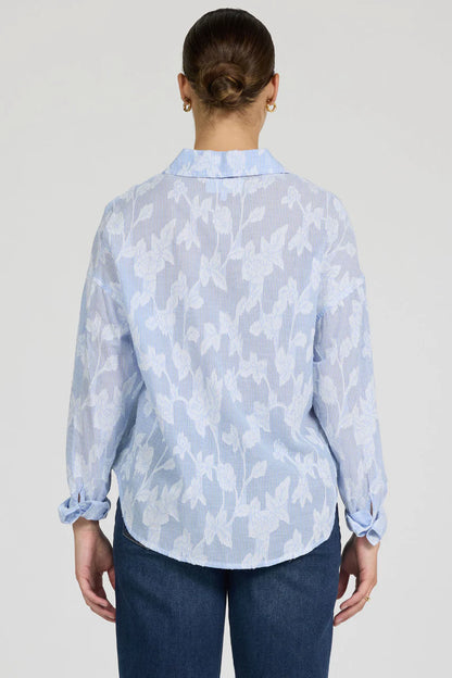 Adrianna Burnout Button Down Shirt