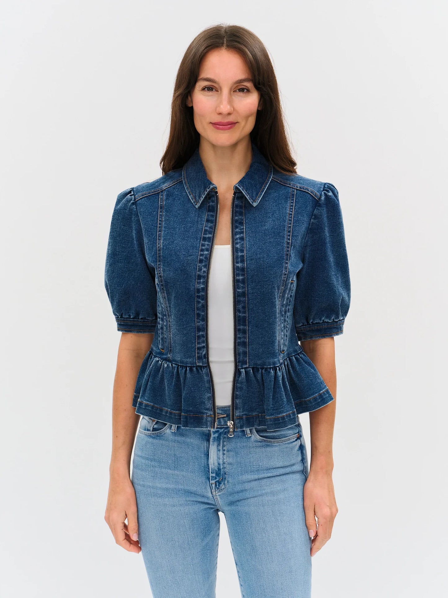 Delancey Peplum Denim Jacket