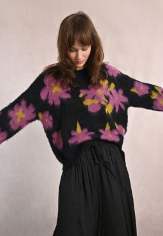Floral Knitted Sweater